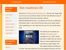 Tablet Screenshot of bestonlineslotmachines.com